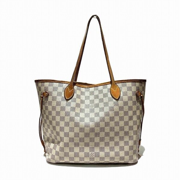 Louis Vuitton Damier Azur Neverfull MM N51107 Tote Bag Good Condition