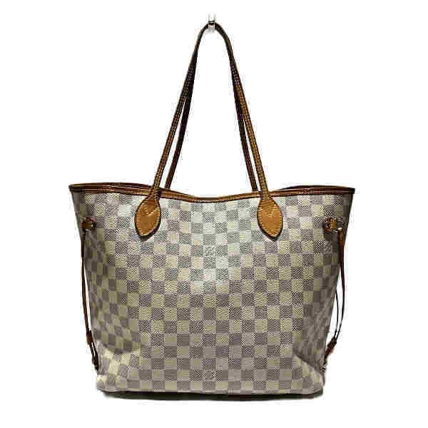 Louis Vuitton Damier Azur Neverfull MM N51107 Tote Bag Good Condition