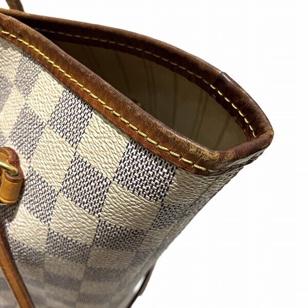 Louis Vuitton Damier Azur Neverfull MM N51107 Tote Bag Good Condition