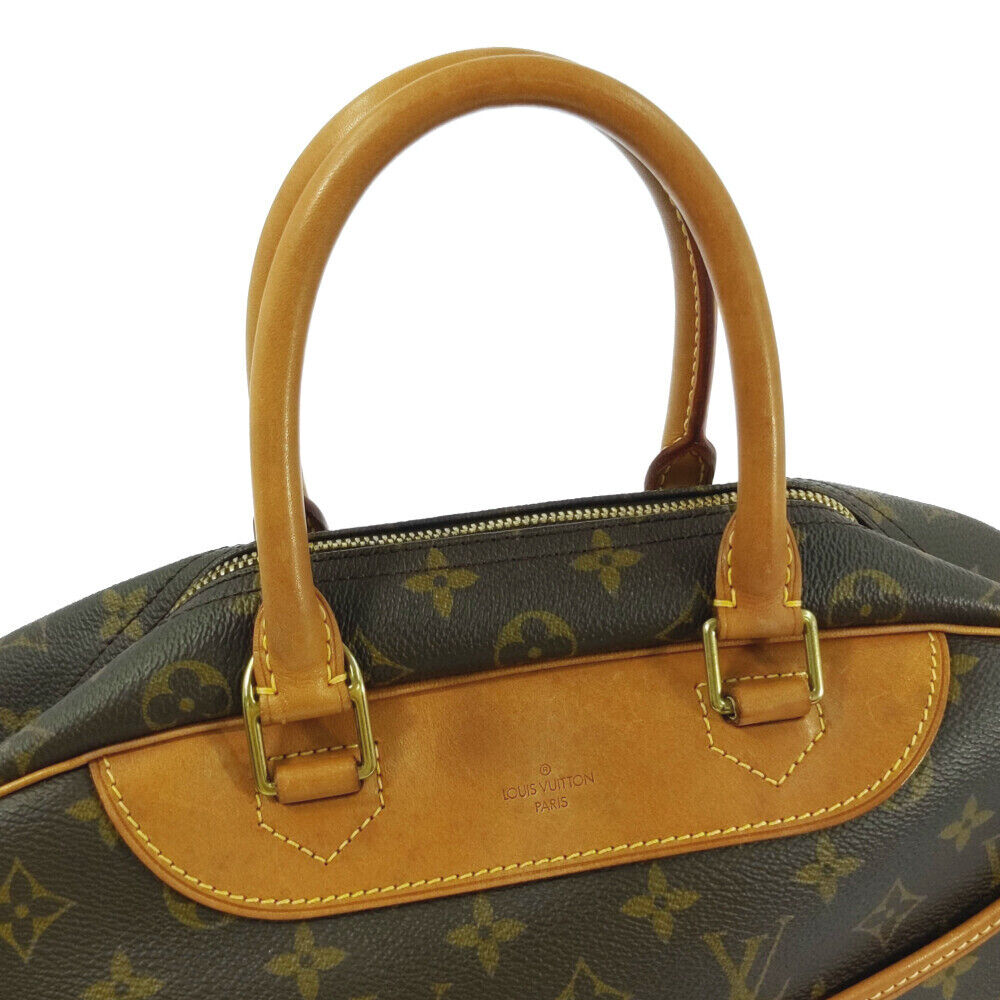 Louis Vuitton Monogram Deauville Tote Bag M47270 Brown Handbag PVC Leather