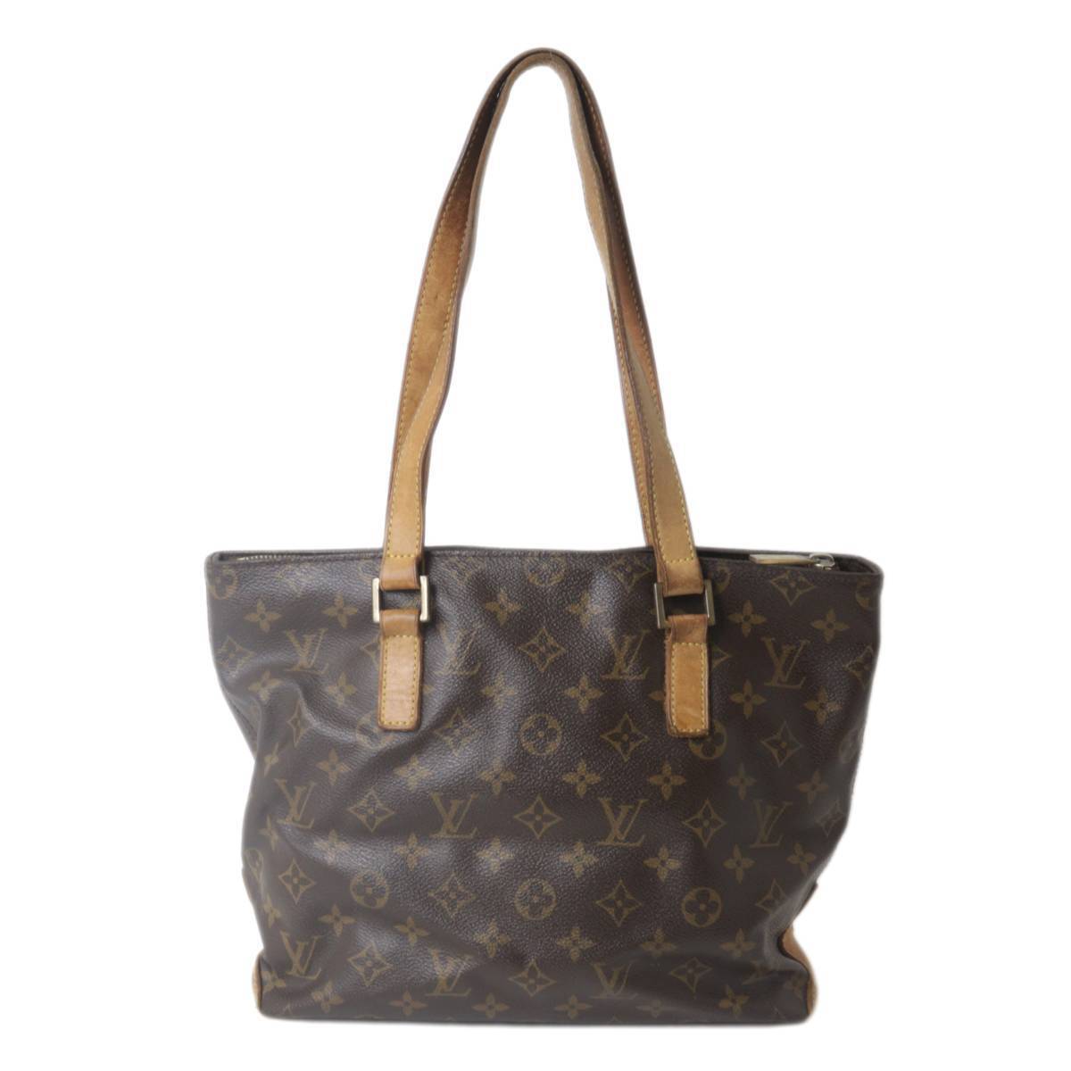 Louis Vuitton Cabas Piano Tote Bag Monogram Brown M51148 Zipper Closure