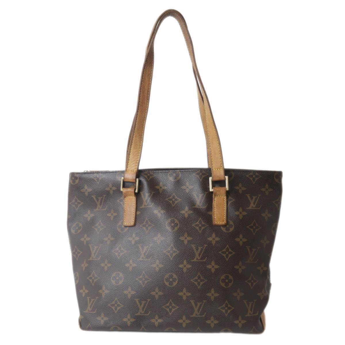 Louis Vuitton Cabas Piano Tote Bag Monogram Brown M51148 Zipper Closure