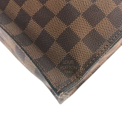 Louis Vuitton Sac Plat Handbag Tote Bag Damier Canvas Brown N51140 Ebene