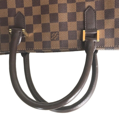 Louis Vuitton Sac Plat Handbag Tote Bag Damier Canvas Brown N51140 Ebene