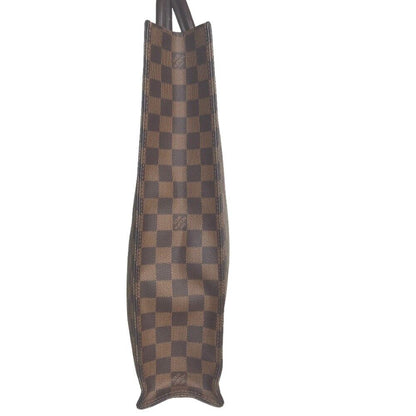 Louis Vuitton Sac Plat Handbag Tote Bag Damier Canvas Brown N51140 Ebene