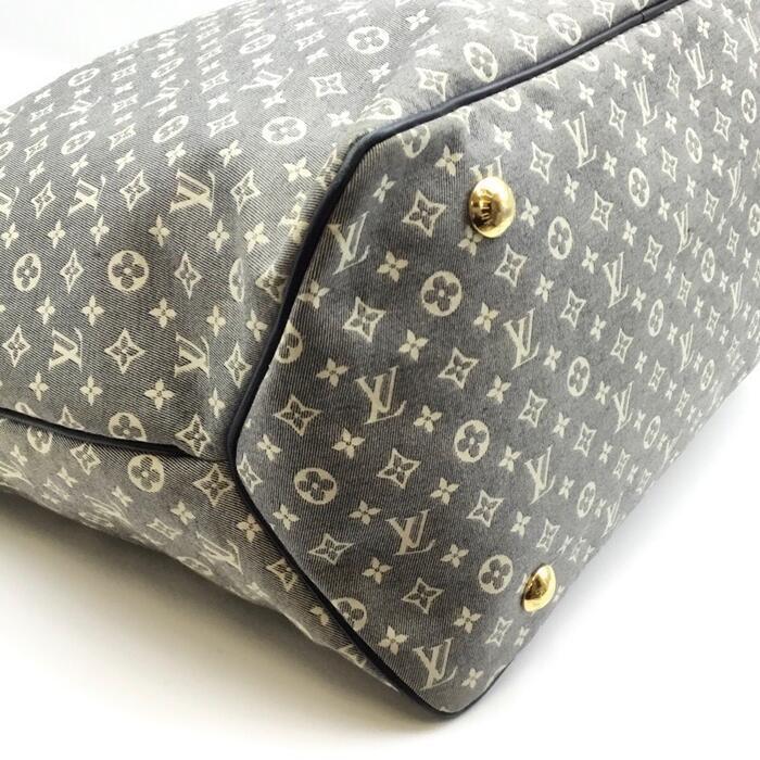 Louis Vuitton M40570 Fuzain Monogram Ideal Navy White Tote Bag Shoulder