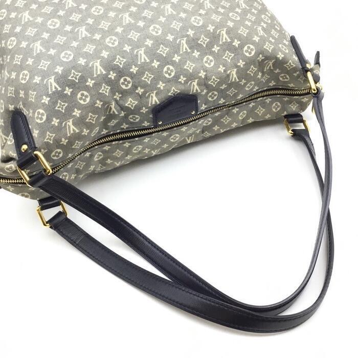 Louis Vuitton M40570 Fuzain Monogram Ideal Navy White Tote Bag Shoulder