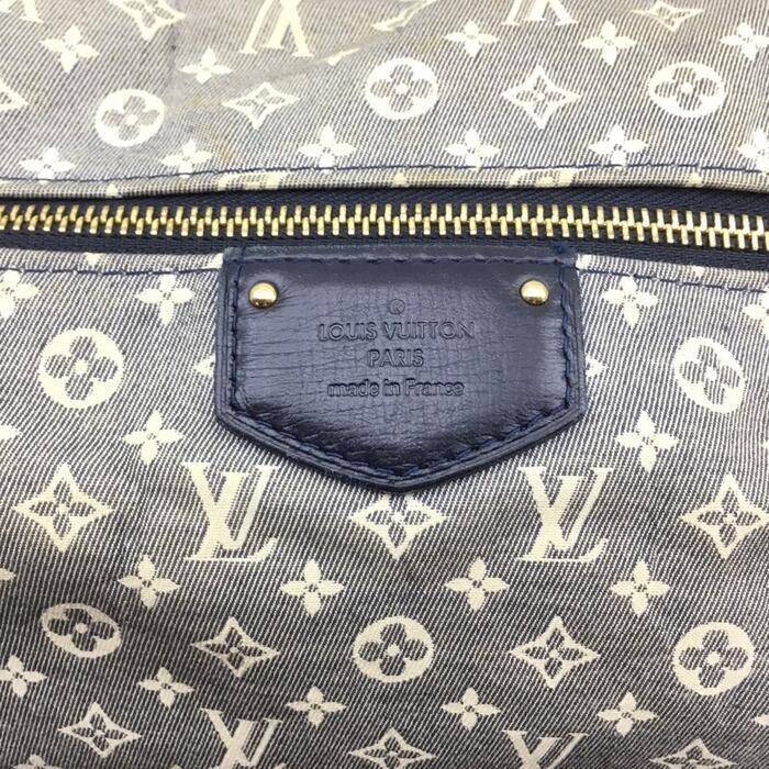 Louis Vuitton M40570 Fuzain Monogram Ideal Navy White Tote Bag Shoulder