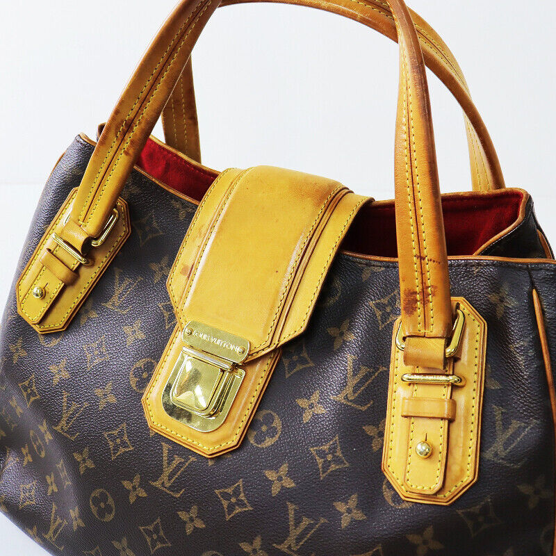 Louis Vuitton M55210 Greet Tote Bag Brown Monogram Good Condition