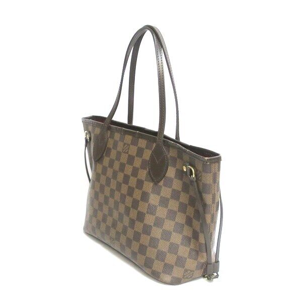 Louis Vuitton N51109 Damier Neverfull PM Tote Bag Ebene Brown