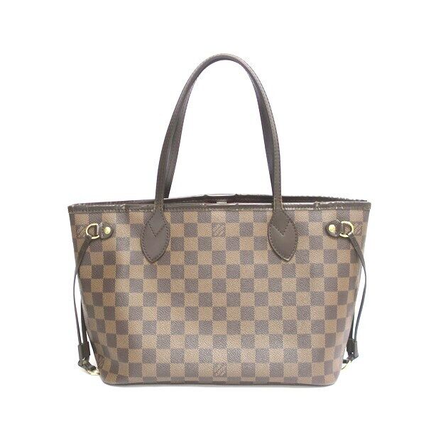 Louis Vuitton N51109 Damier Neverfull PM Tote Bag Ebene Brown