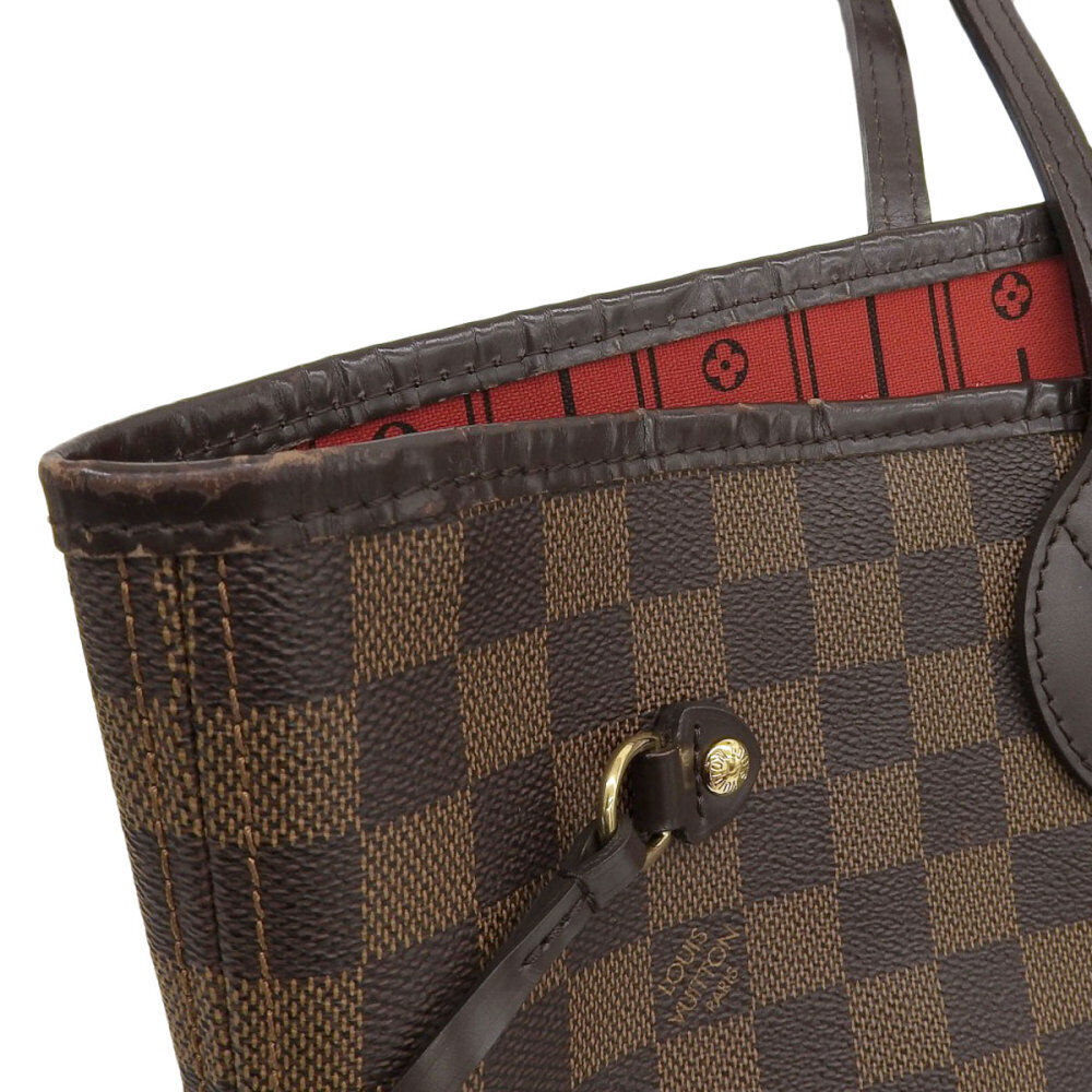 Louis Vuitton Neverfull MM N41358 Damier Ebene Tote Bag Shoulder Brown