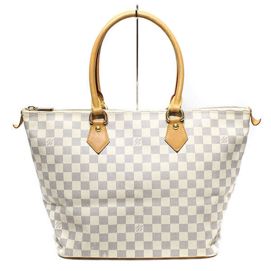 Louis Vuitton Damier Azur Saleya MM Tote Bag N51185 Zipper Closure