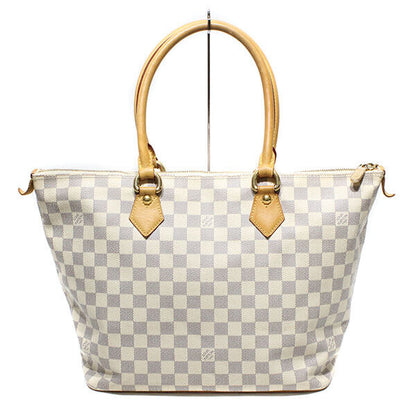 Louis Vuitton Damier Azur Saleya MM Tote Bag N51185 Zipper Closure