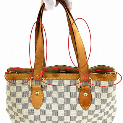 Louis Vuitton Hampstead PM N51207 Monogram Handbag Tote Bag White Damier Azur