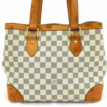 Louis Vuitton Hampstead PM N51207 Monogram Handbag Tote Bag White Damier Azur