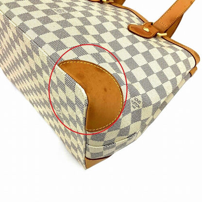 Louis Vuitton Hampstead PM N51207 Monogram Handbag Tote Bag White Damier Azur