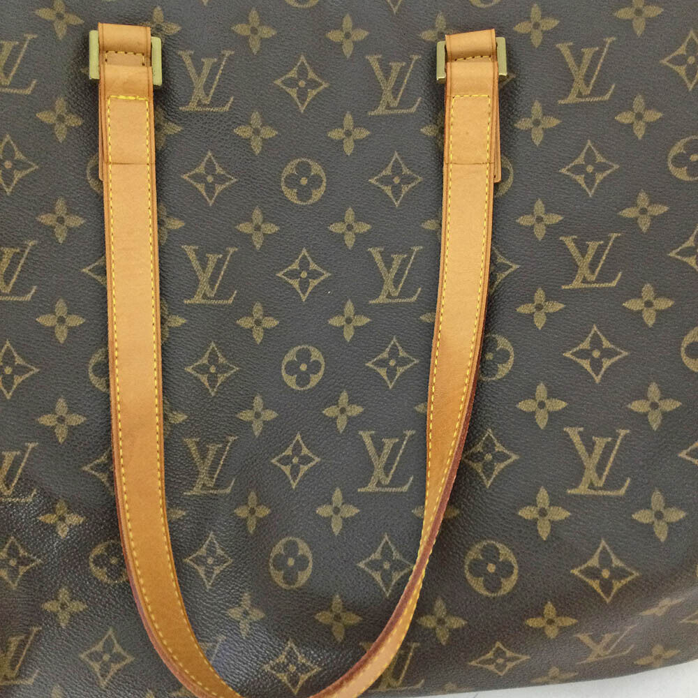 Louis Vuitton Cabas Mezzo M51151 Monogram Brown Shoulder Bag Large Zipper