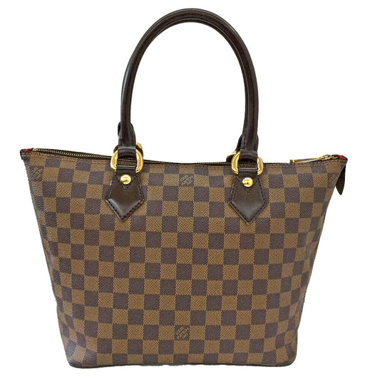 Louis Vuitton Saleya PM N51183 Damier Ebene Brown Tote Bag Zipper Closure