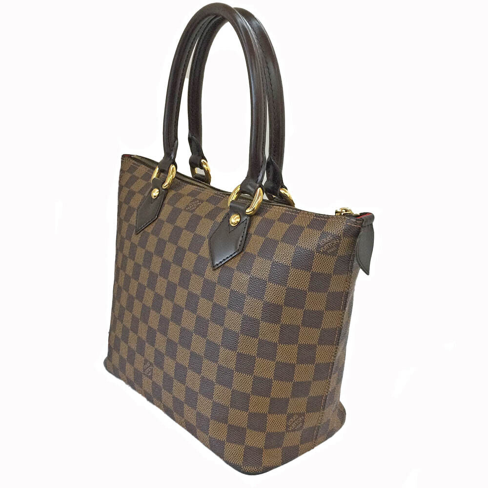 Louis Vuitton Saleya PM N51183 Damier Ebene Brown Tote Bag Zipper Closure