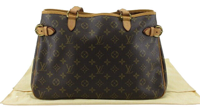 Louis Vuitton Monogram Batignolles Shoulder Tote Handbag M51154 Brown