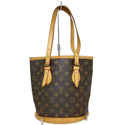 Louis Vuitton M42238 Petit Bucket PM Handbag Bag Brown Monogram