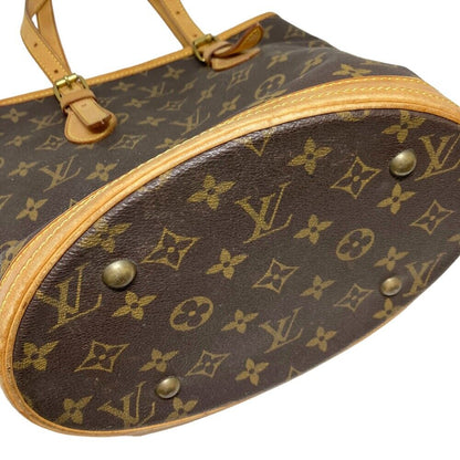 Louis Vuitton M42238 Petit Bucket PM Handbag Bag Brown Monogram