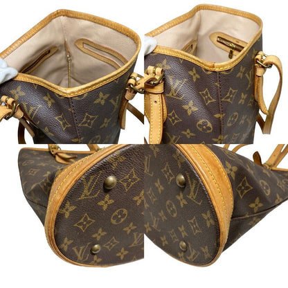 Louis Vuitton M42238 Petit Bucket PM Handbag Bag Brown Monogram