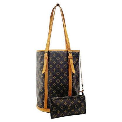 Louis Vuitton Monogram Bucket 27 M42236 Brown Tote Bag Canvas With Pouch