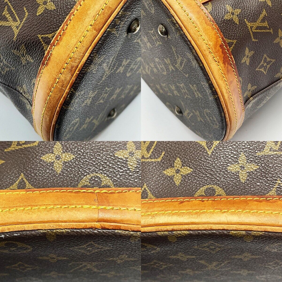 Louis Vuitton Monogram Bucket 27 M42236 Brown Tote Bag Canvas With Pouch