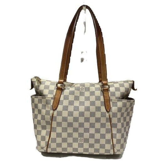 Louis Vuitton Damier Azur Totally PM N51261 Bag Shoulder Tote Zipper Closure