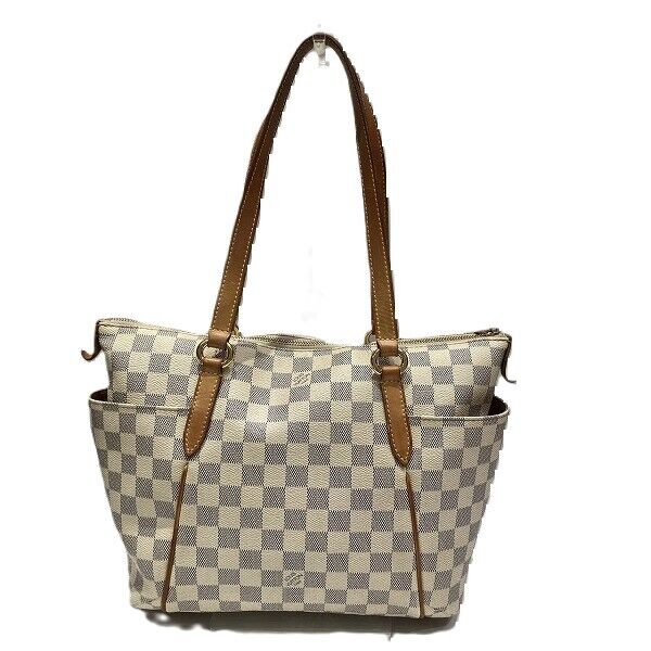 Louis Vuitton Damier Azur Totally PM N51261 Bag Shoulder Tote Zipper Closure