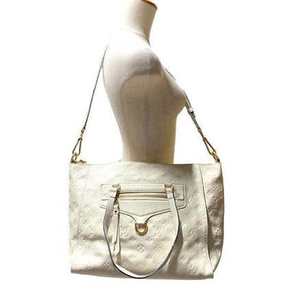 Louis Vuitton M93411 Lumineuse PM Tote Bag Shoulder Empreinte Leather White