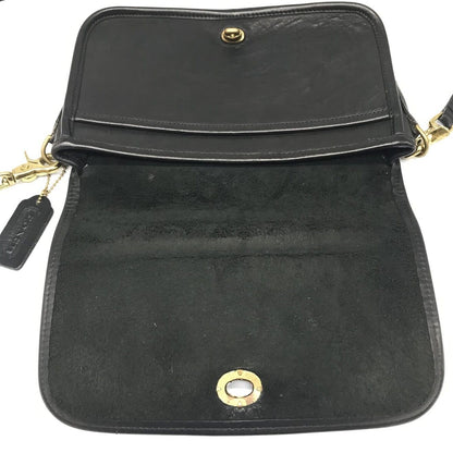 Coach Old Leather Shoulder Bag 1376-344 Black 14x24x5.5cm