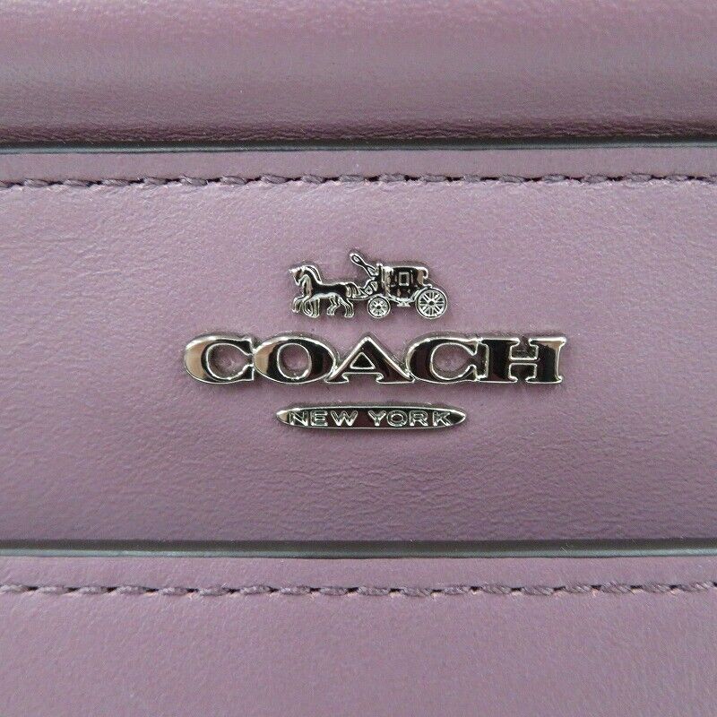 Coach Color Block Grace Hand Bag 31919 2Way Shoulder Purple F122 18.5x21.7x8.3