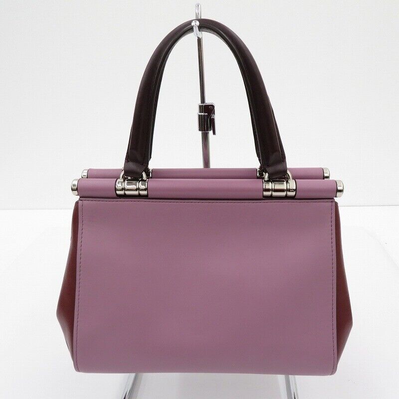 Coach Color Block Grace Hand Bag 31919 2Way Shoulder Purple F122 18.5x21.7x8.3