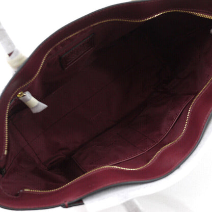 Coach Tote Bag Leather Libur 37018 Wine Red F122