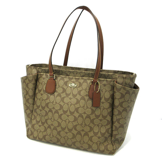 Coach Signature Mother'S Bag 2Way Tote F35414 Brown F122