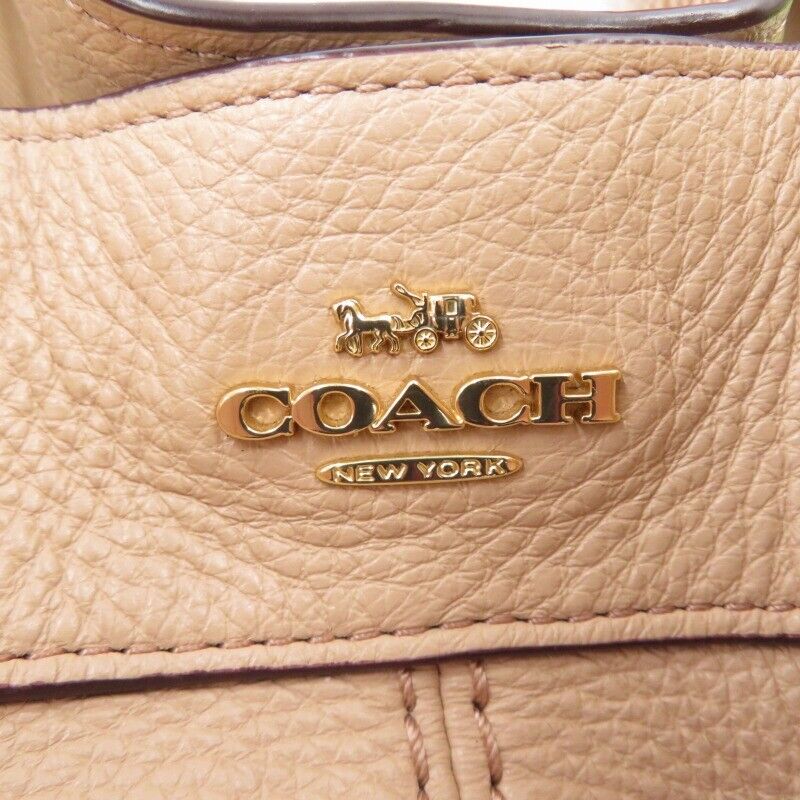 Coach 2Way Leather Shoulder Bag Handbag Pink F122