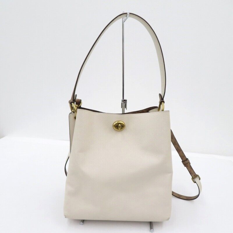 Coach 76365 2Way Tote Bag Shoulder Ivory F122