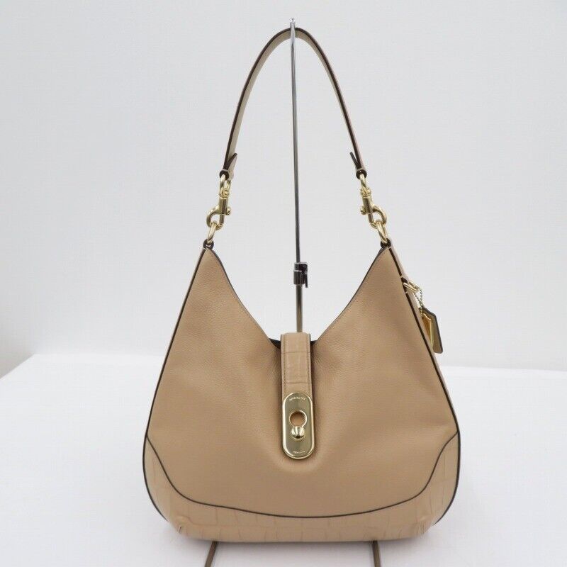 Coach F73095 Amber Hobo Shoulder Bag Beige F122