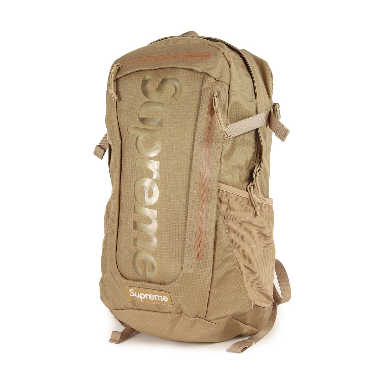 Supreme 21SS Clear Logo Backpack Tan Nylon Good Condition