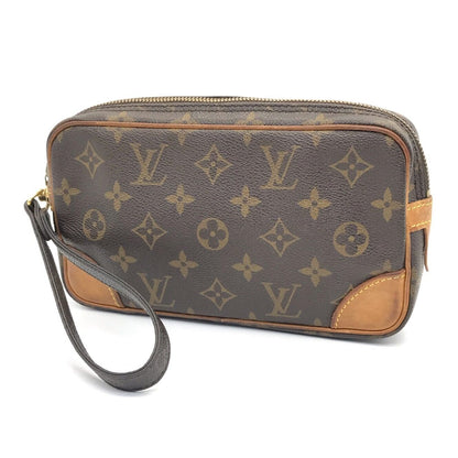 Louis Vuitton Monogram Marly Dragonne PM Clutch Bag M51827 Brown