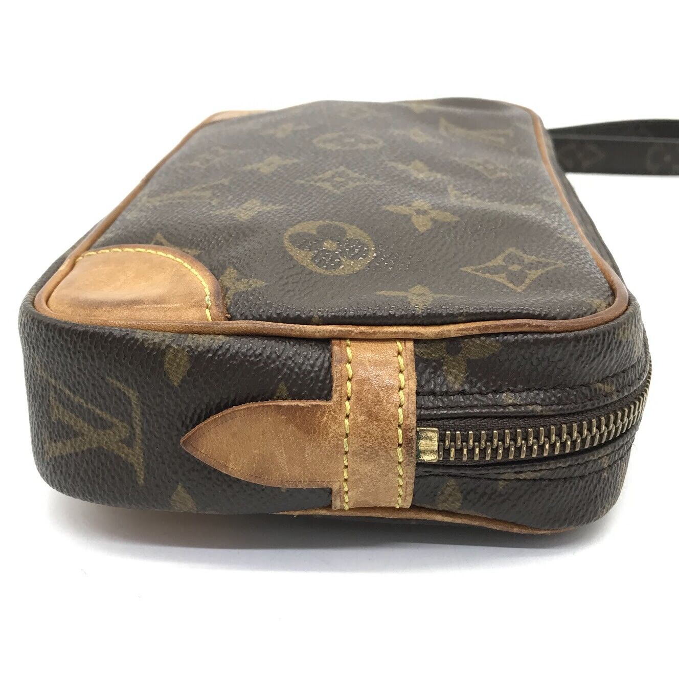 Louis Vuitton Monogram Marly Dragonne PM Clutch Bag M51827 Brown