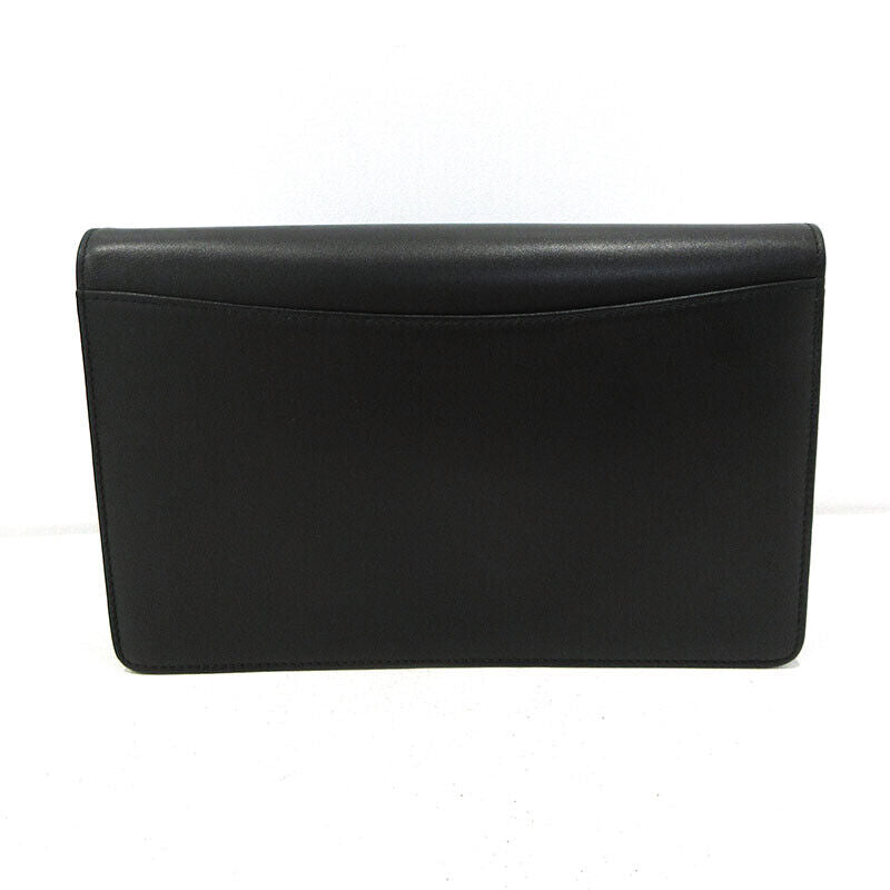 Dunhill Oxford Dial Lock Clutch Bag LG9290A Black Good Condition