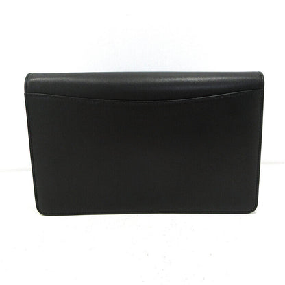 Dunhill Oxford Dial Lock Clutch Bag LG9290A Black Good Condition