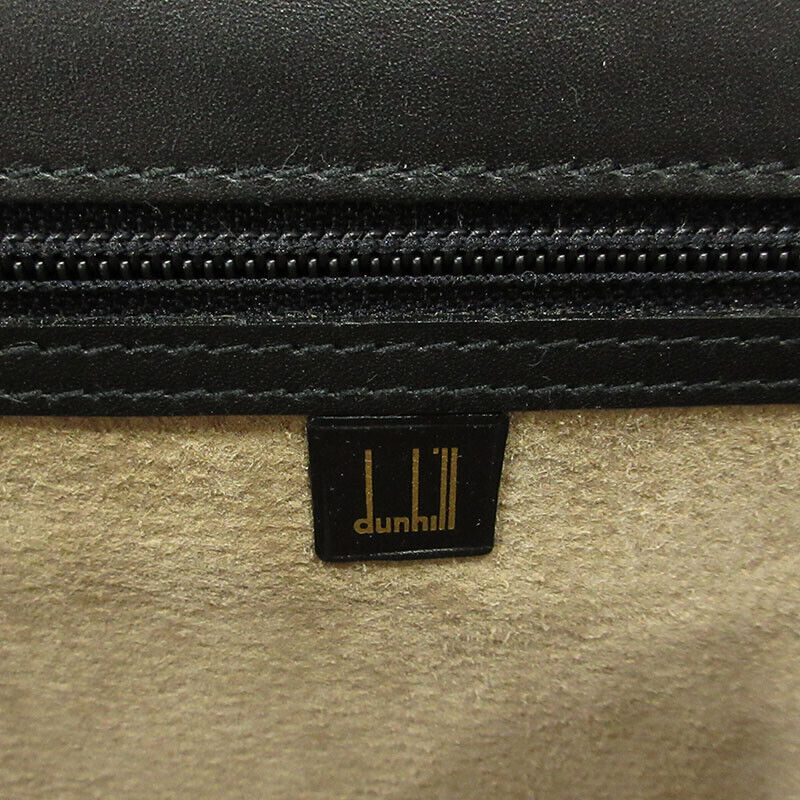 Dunhill Oxford Dial Lock Clutch Bag LG9290A Black Good Condition