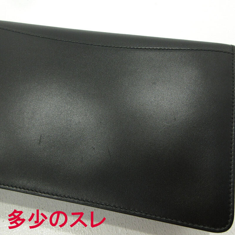 Dunhill Oxford Dial Lock Clutch Bag LG9290A Black Good Condition