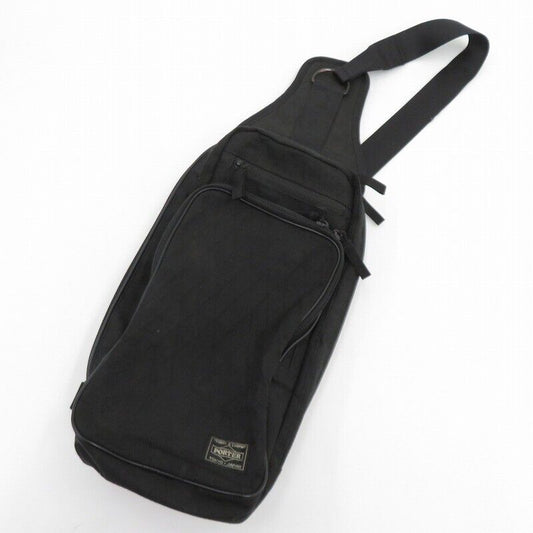 Porter Hybrid Sling Shoulder Body Bag Black Good Condition