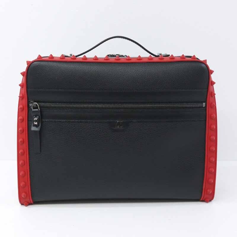 Christian Louboutin 2way Messenger Bag Shoulder Black Red Good Condition